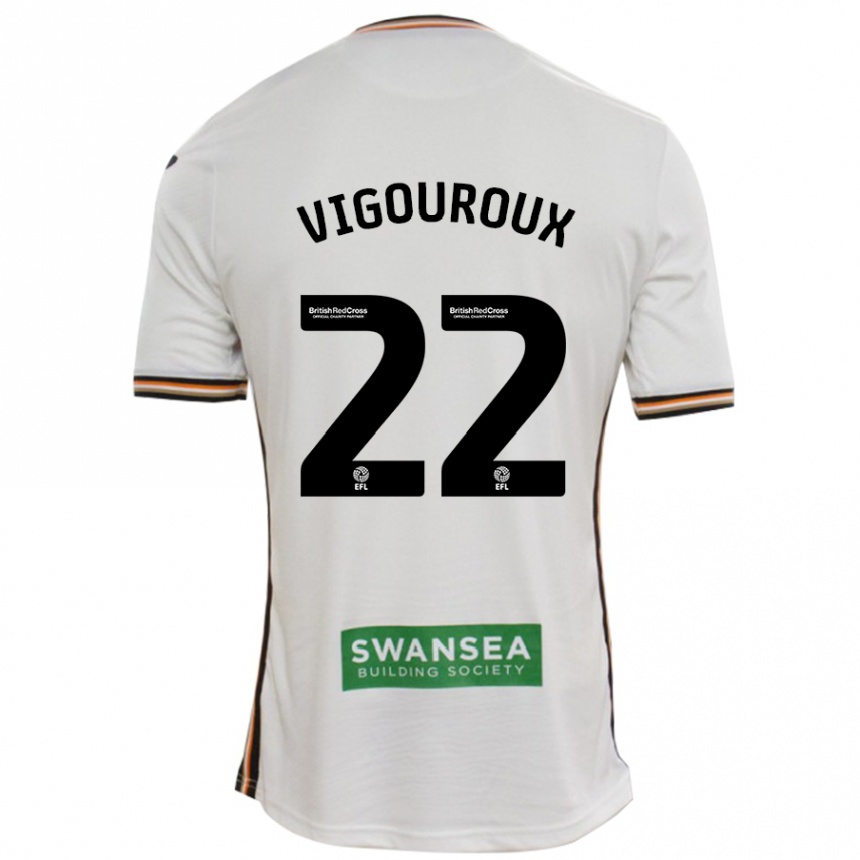 Niño Fútbol Camiseta Lawrence Vigouroux #22 Blanco 1ª Equipación 2024/25