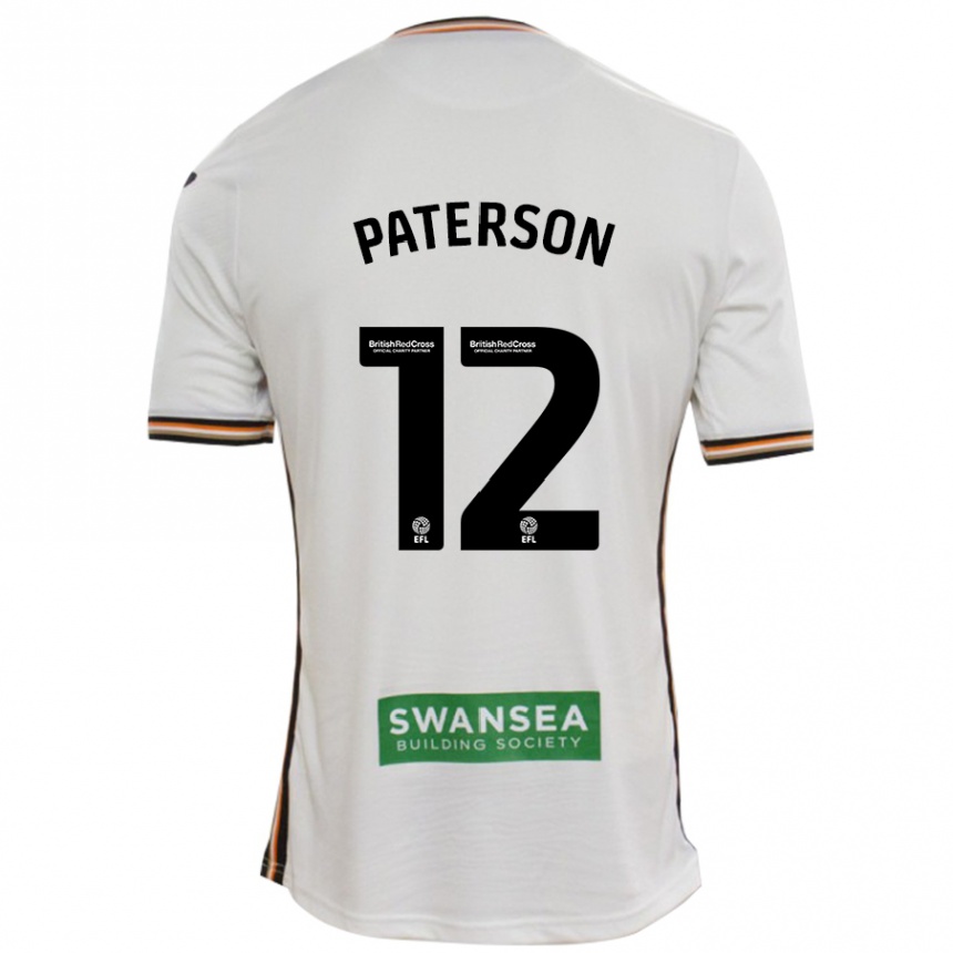 Niño Fútbol Camiseta Jamie Paterson #12 Blanco 1ª Equipación 2024/25