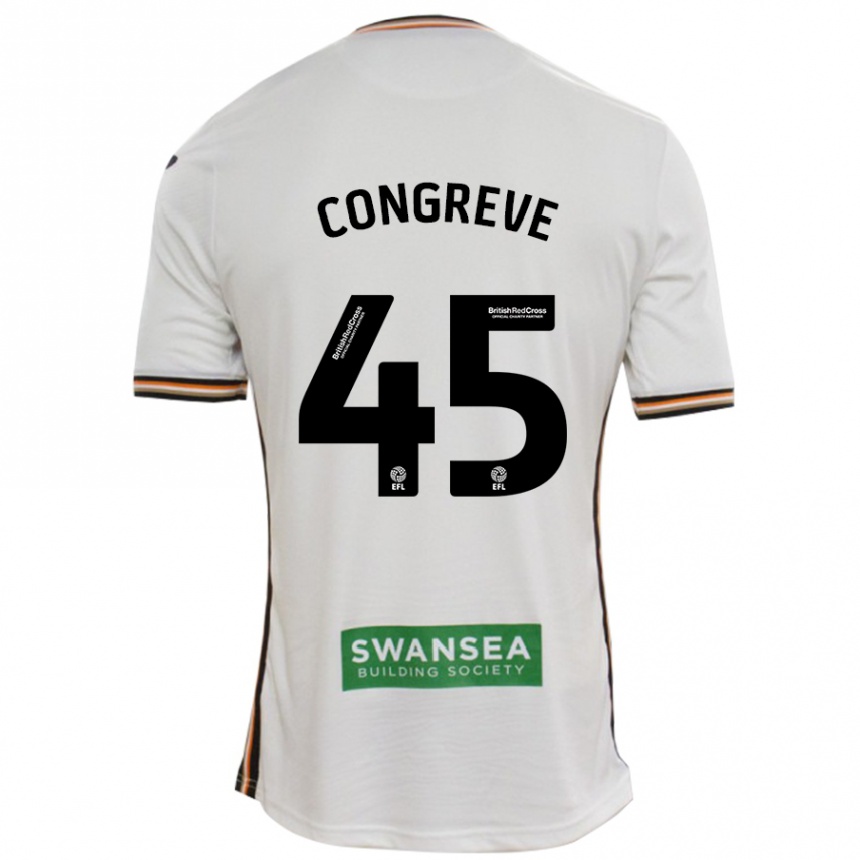 Niño Fútbol Camiseta Cameron Congreve #45 Blanco 1ª Equipación 2024/25