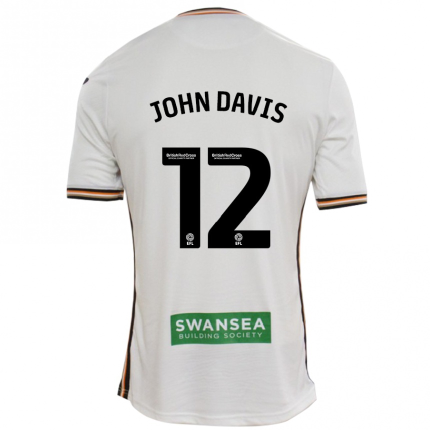 Niño Fútbol Camiseta Stacey John-Davis #12 Blanco 1ª Equipación 2024/25