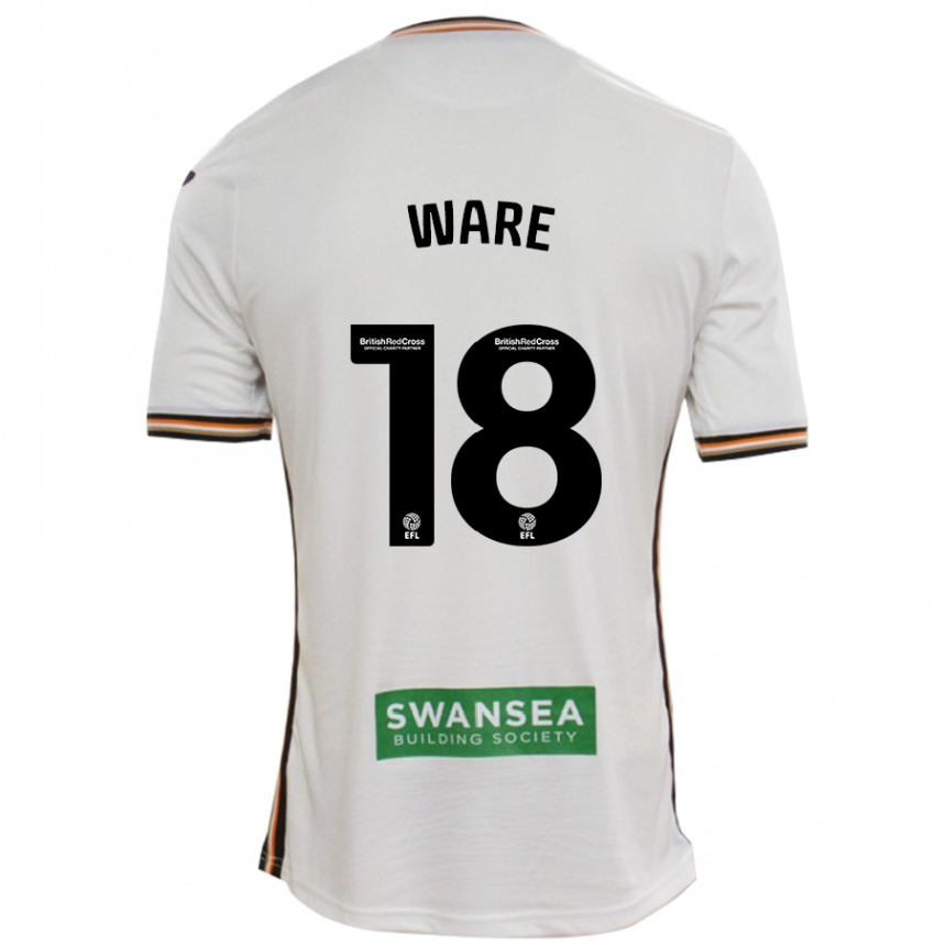 Niño Fútbol Camiseta Phoebe Ware #18 Blanco 1ª Equipación 2024/25