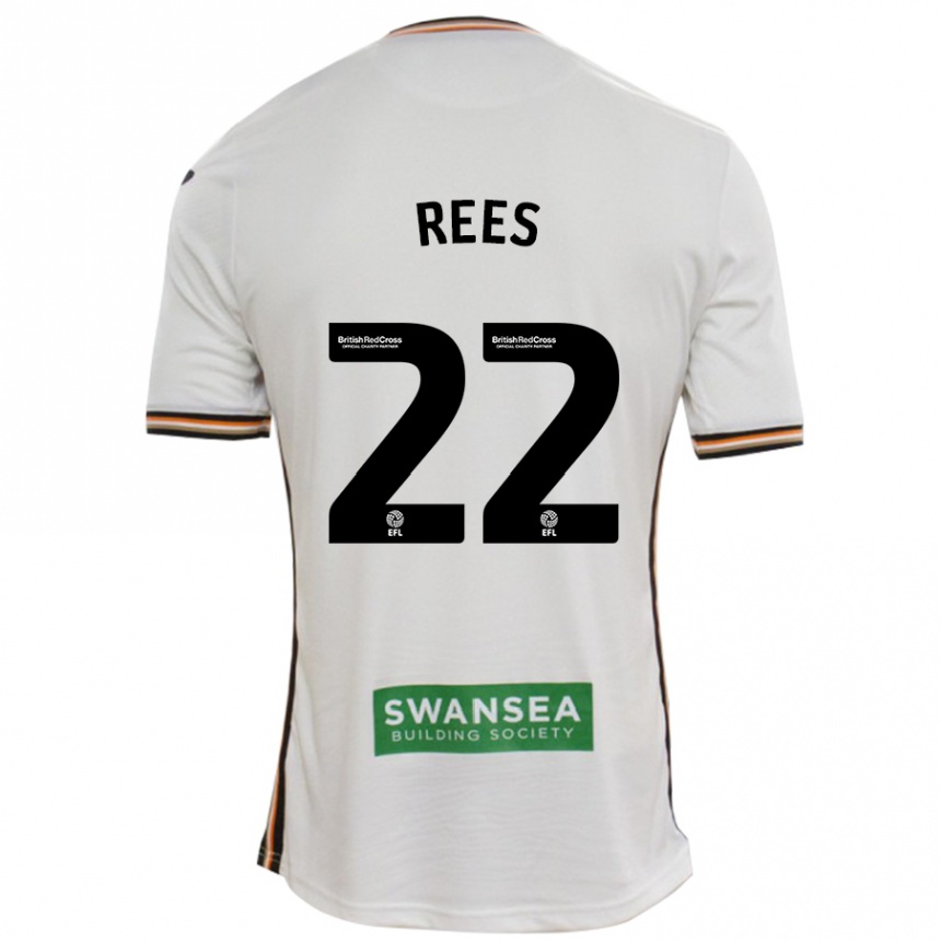 Niño Fútbol Camiseta Nia Rees #22 Blanco 1ª Equipación 2024/25