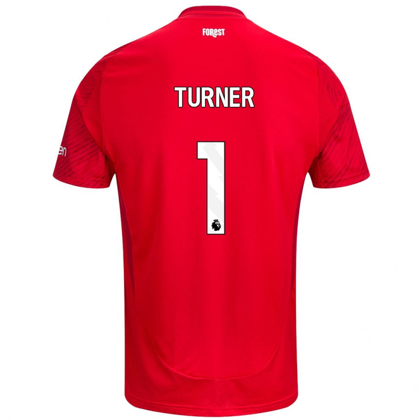 Niño Fútbol Camiseta Matt Turner #1 Rojo Blanco 1ª Equipación 2024/25