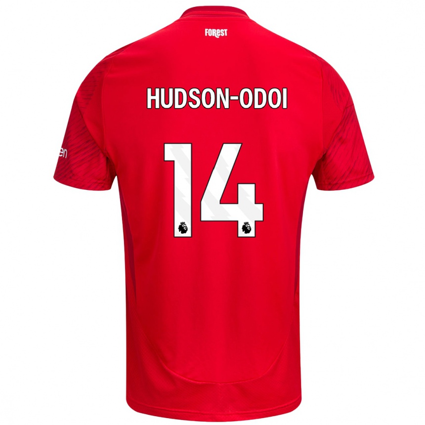 Niño Fútbol Camiseta Callum Hudson-Odoi #14 Rojo Blanco 1ª Equipación 2024/25