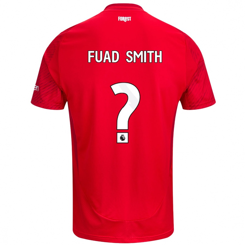 Niño Fútbol Camiseta Fuad Smith #0 Rojo Blanco 1ª Equipación 2024/25