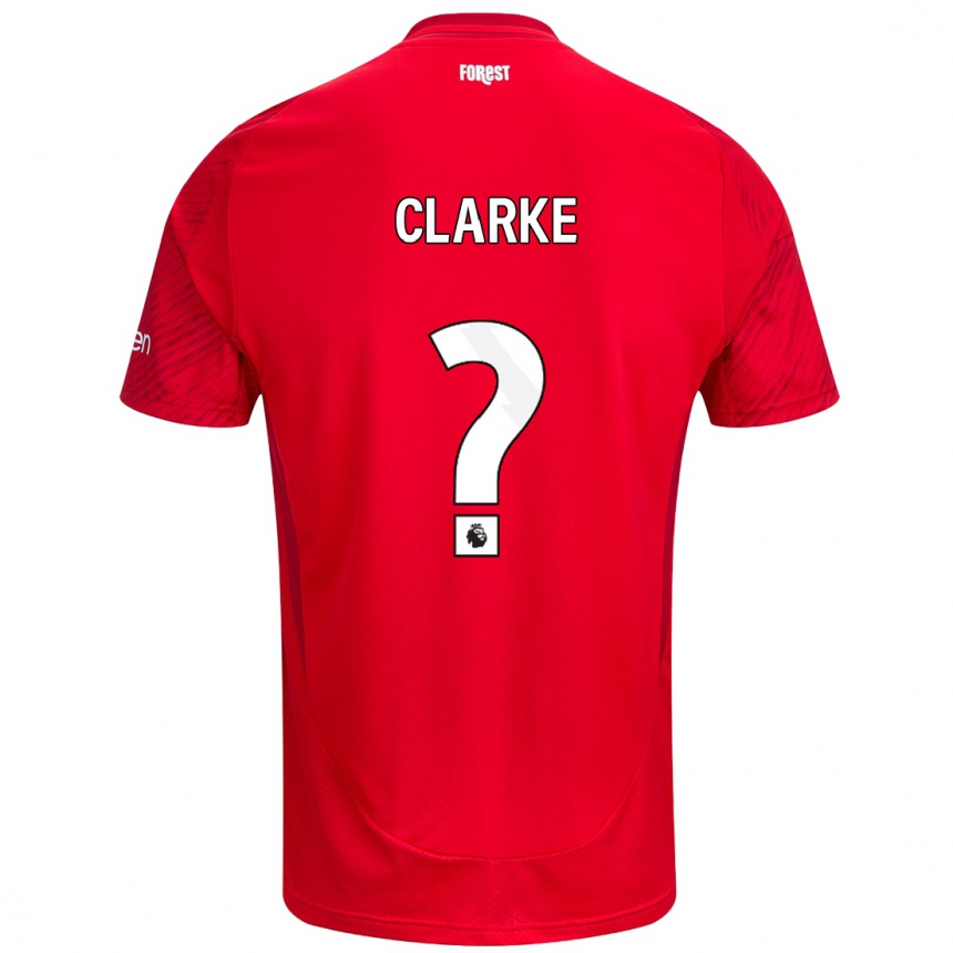 Niño Fútbol Camiseta Kristian Clarke #0 Rojo Blanco 1ª Equipación 2024/25