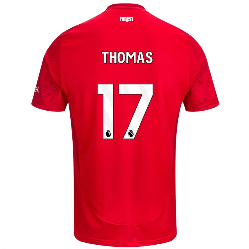 Niño Fútbol Camiseta Freya Thomas #17 Rojo Blanco 1ª Equipación 2024/25