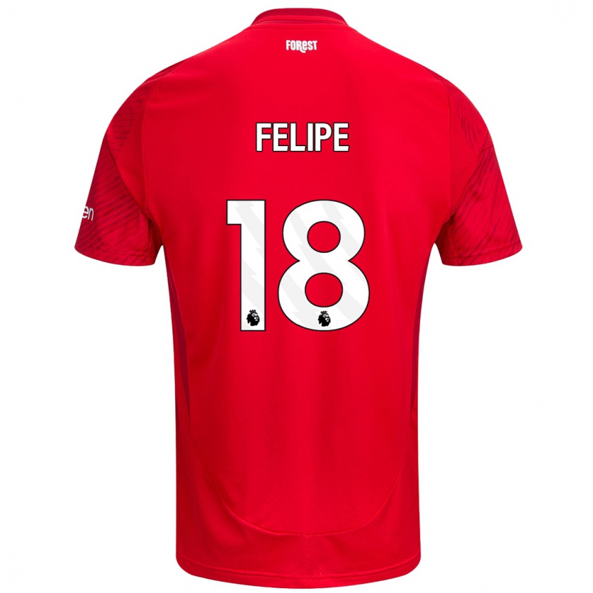 Niño Fútbol Camiseta Felipe #18 Rojo Blanco 1ª Equipación 2024/25