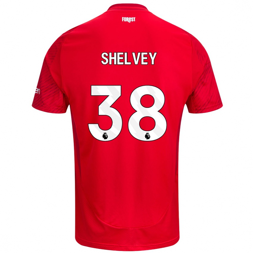 Niño Fútbol Camiseta George Shelvey #38 Rojo Blanco 1ª Equipación 2024/25