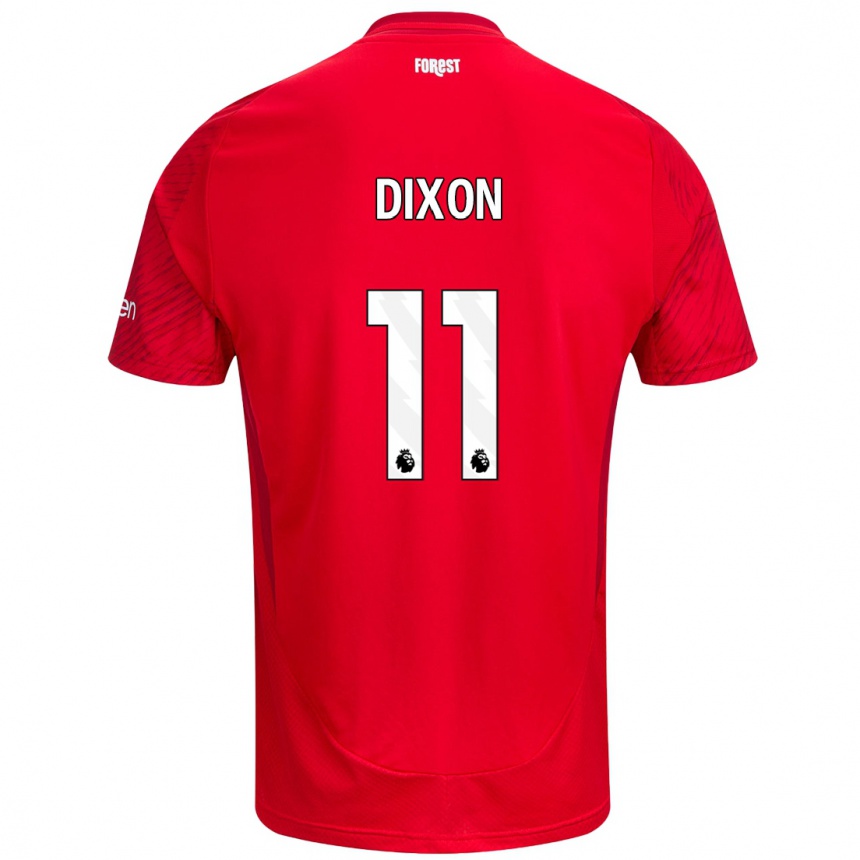 Niño Fútbol Camiseta Chloe Dixon #11 Rojo Blanco 1ª Equipación 2024/25