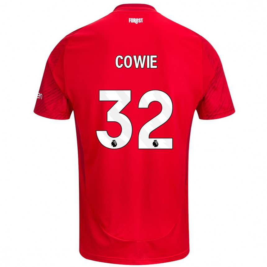 Niño Fútbol Camiseta Abi Cowie #32 Rojo Blanco 1ª Equipación 2024/25