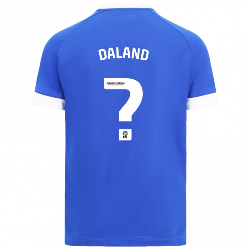 Niño Fútbol Camiseta Jesper Daland #0 Azul Cielo 1ª Equipación 2024/25