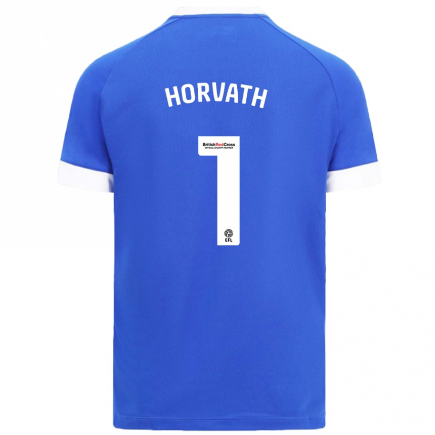 Niño Fútbol Camiseta Ethan Horvath #1 Azul Cielo 1ª Equipación 2024/25