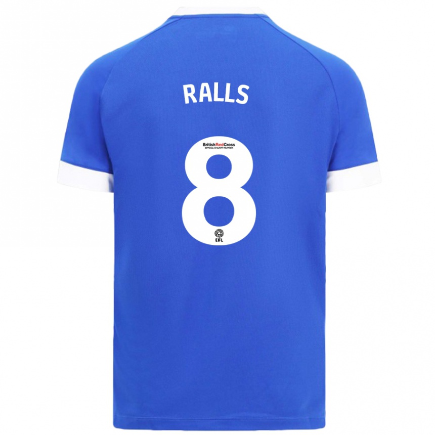 Niño Fútbol Camiseta Joe Ralls #8 Azul Cielo 1ª Equipación 2024/25