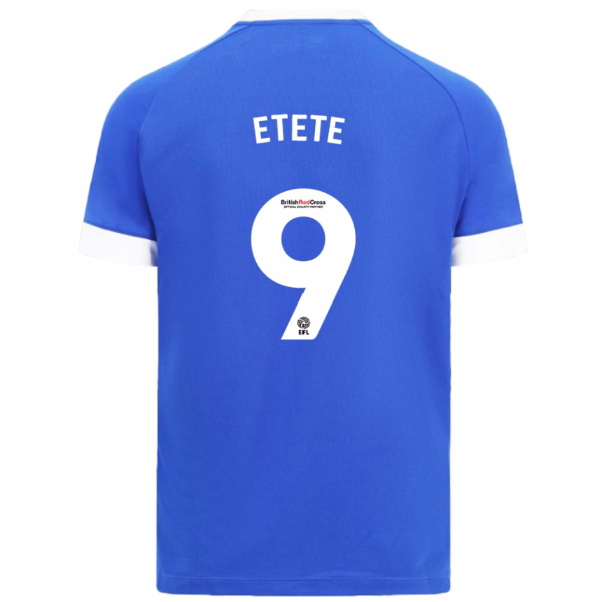 Niño Fútbol Camiseta Kion Etete #9 Azul Cielo 1ª Equipación 2024/25