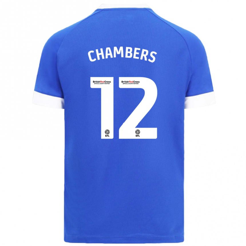 Niño Fútbol Camiseta Calum Chambers #12 Azul Cielo 1ª Equipación 2024/25