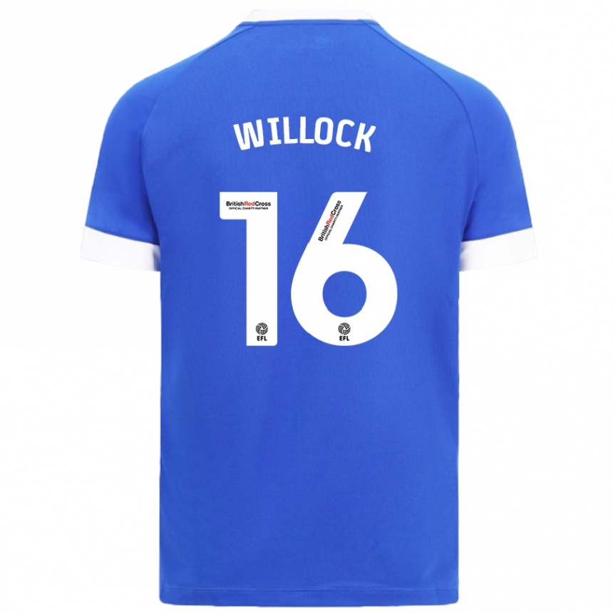 Niño Fútbol Camiseta Chris Willock #16 Azul Cielo 1ª Equipación 2024/25