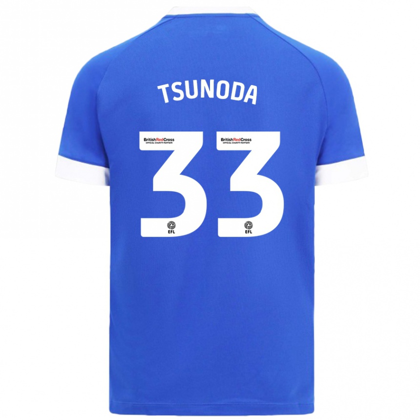 Niño Fútbol Camiseta Ryotaro Tsunoda #33 Azul Cielo 1ª Equipación 2024/25