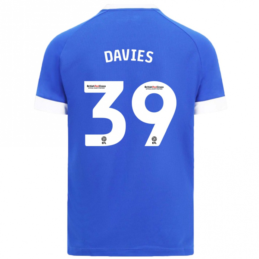 Niño Fútbol Camiseta Isaak Davies #39 Azul Cielo 1ª Equipación 2024/25