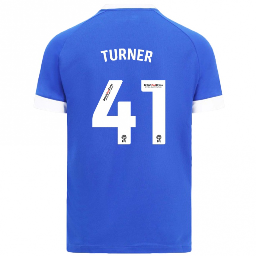 Niño Fútbol Camiseta Matthew Turner #41 Azul Cielo 1ª Equipación 2024/25