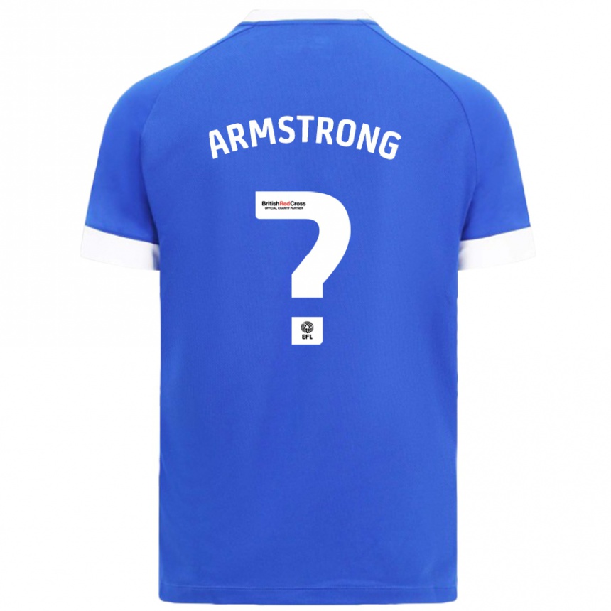 Niño Fútbol Camiseta Luke Armstrong #0 Azul Cielo 1ª Equipación 2024/25