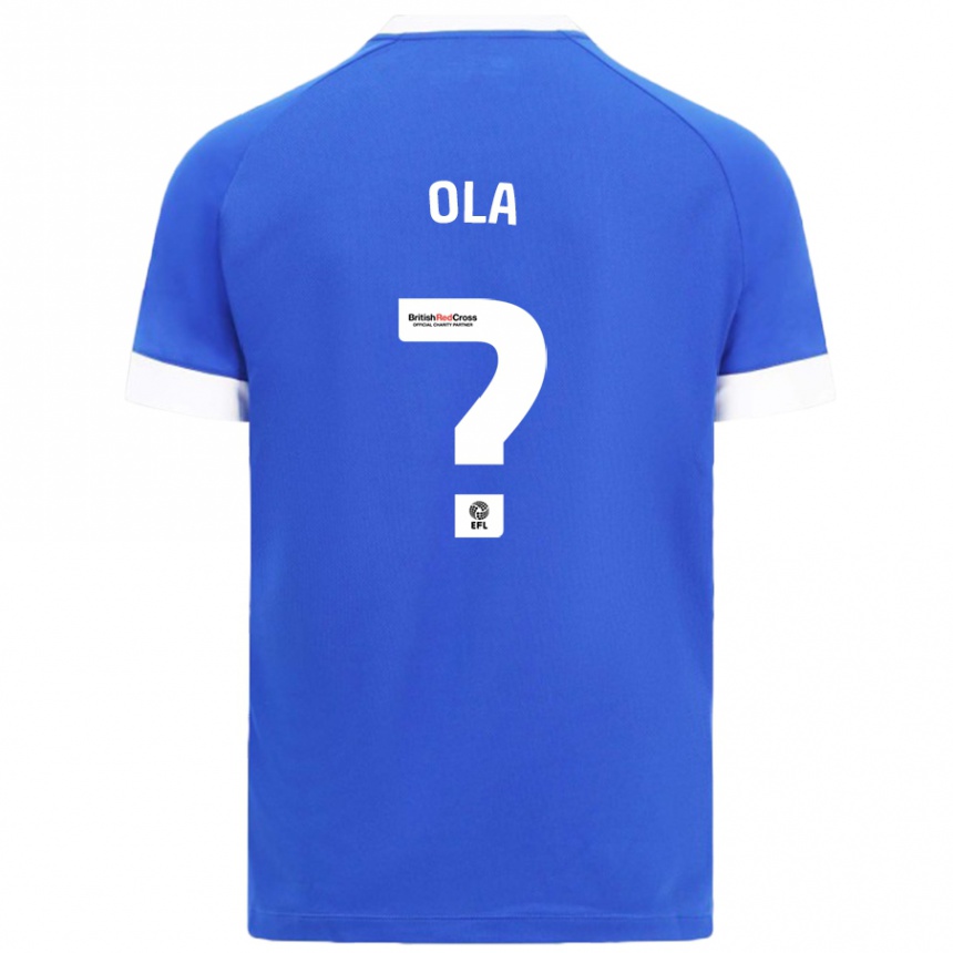 Niño Fútbol Camiseta Daniel Ola #0 Azul Cielo 1ª Equipación 2024/25