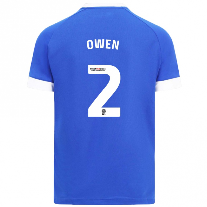 Niño Fútbol Camiseta Lisa Owen #2 Azul Cielo 1ª Equipación 2024/25