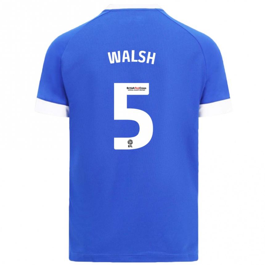 Niño Fútbol Camiseta Siobhan Walsh #5 Azul Cielo 1ª Equipación 2024/25