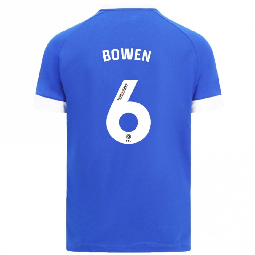 Niño Fútbol Camiseta Megan Bowen #6 Azul Cielo 1ª Equipación 2024/25