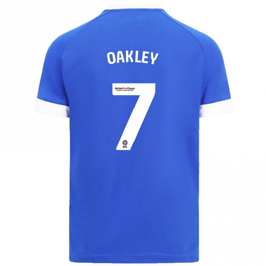 Niño Fútbol Camiseta Rhianne Oakley #7 Azul Cielo 1ª Equipación 2024/25