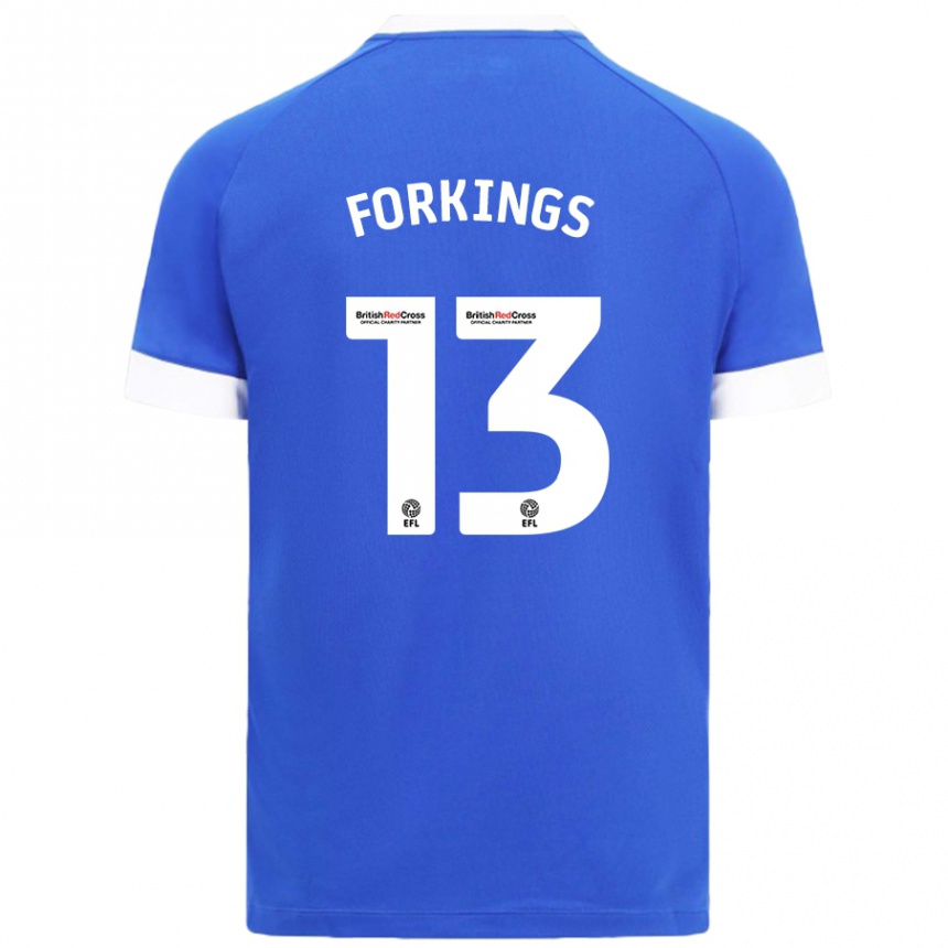 Niño Fútbol Camiseta Amelia Forkings #13 Azul Cielo 1ª Equipación 2024/25