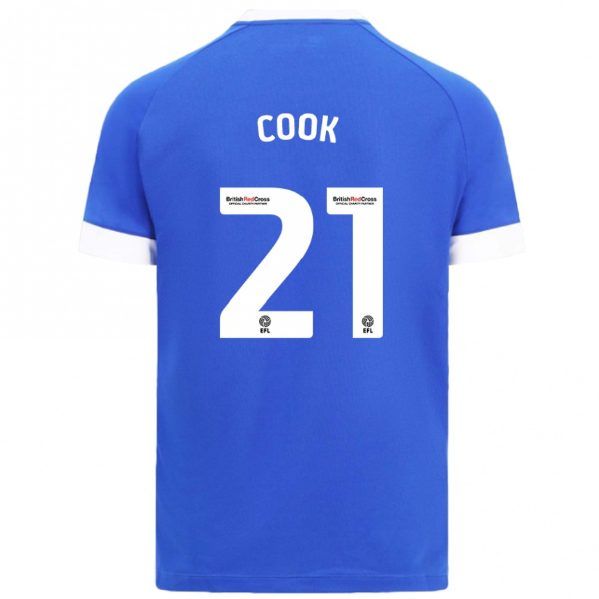 Niño Fútbol Camiseta Mikayla Cook #21 Azul Cielo 1ª Equipación 2024/25