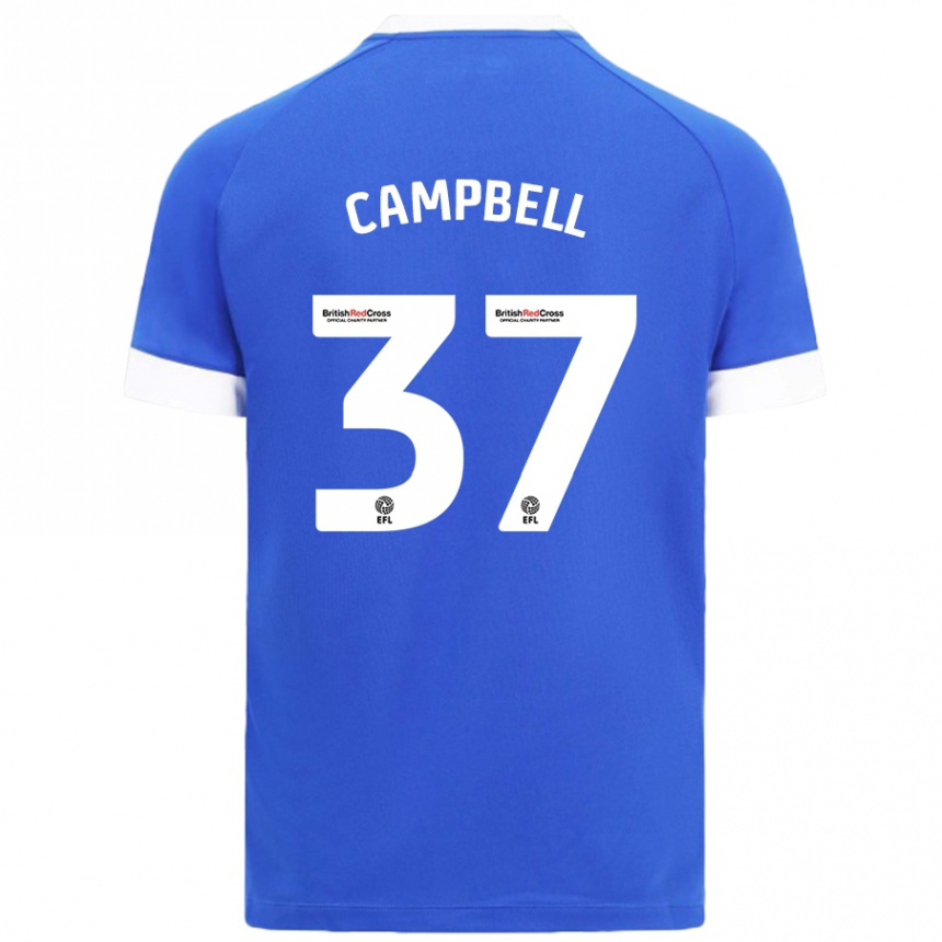 Niño Fútbol Camiseta Vontae Daley-Campbell #37 Azul Cielo 1ª Equipación 2024/25