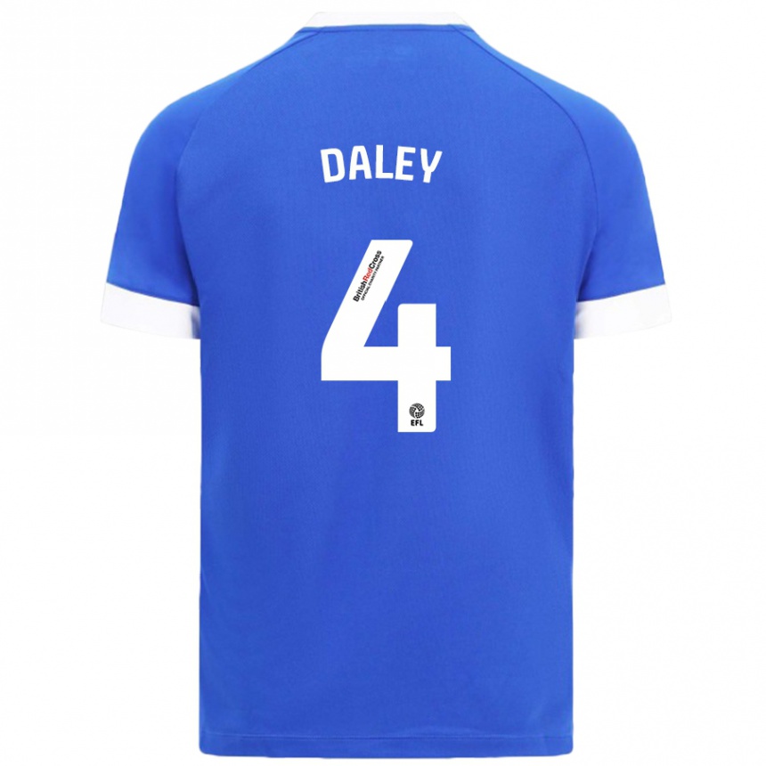 Niño Fútbol Camiseta Hannah Daley #4 Azul Cielo 1ª Equipación 2024/25