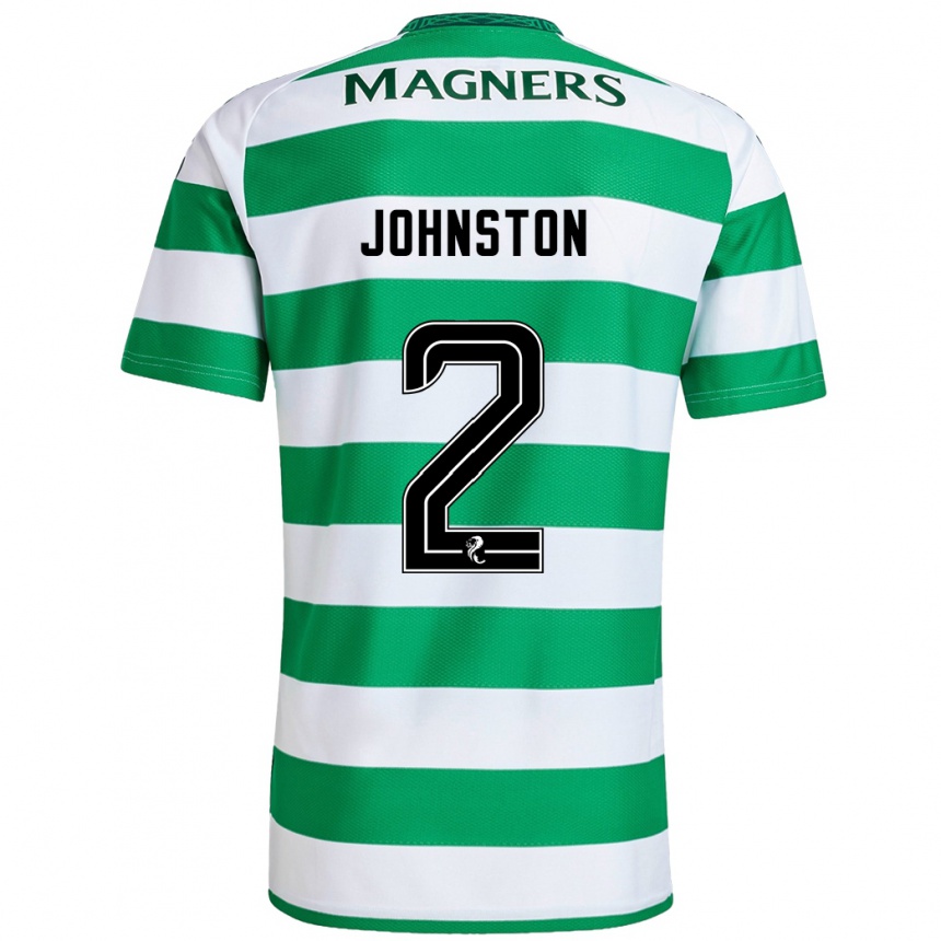 Niño Fútbol Camiseta Alistair Johnston #2 Verde Blanco 1ª Equipación 2024/25