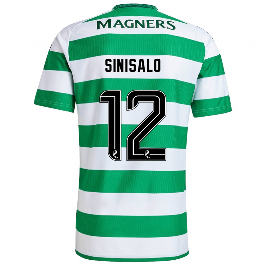 Niño Fútbol Camiseta Viljami Sinisalo #12 Verde Blanco 1ª Equipación 2024/25