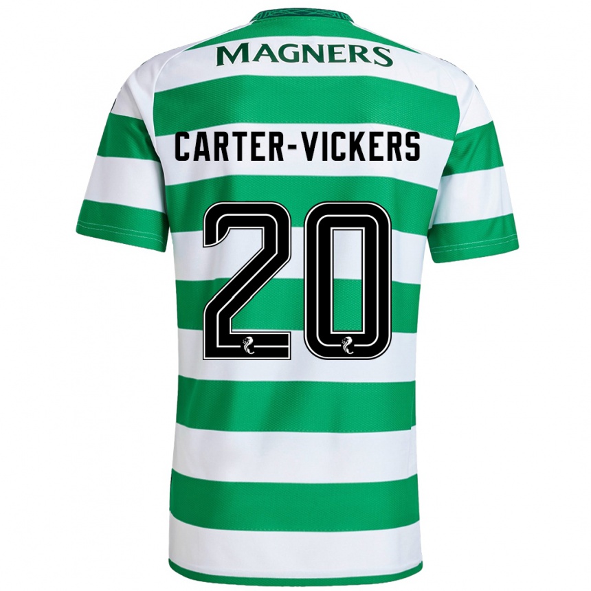 Niño Fútbol Camiseta Cameron Carter-Vickers #20 Verde Blanco 1ª Equipación 2024/25