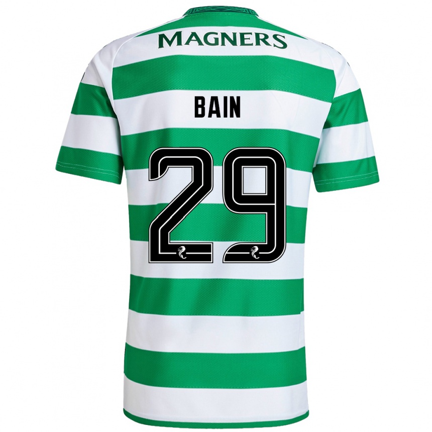 Niño Fútbol Camiseta Scott Bain #29 Verde Blanco 1ª Equipación 2024/25