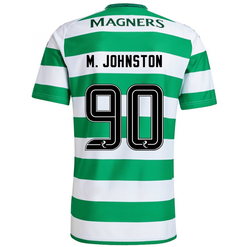 Niño Fútbol Camiseta Mikey Johnston #90 Verde Blanco 1ª Equipación 2024/25