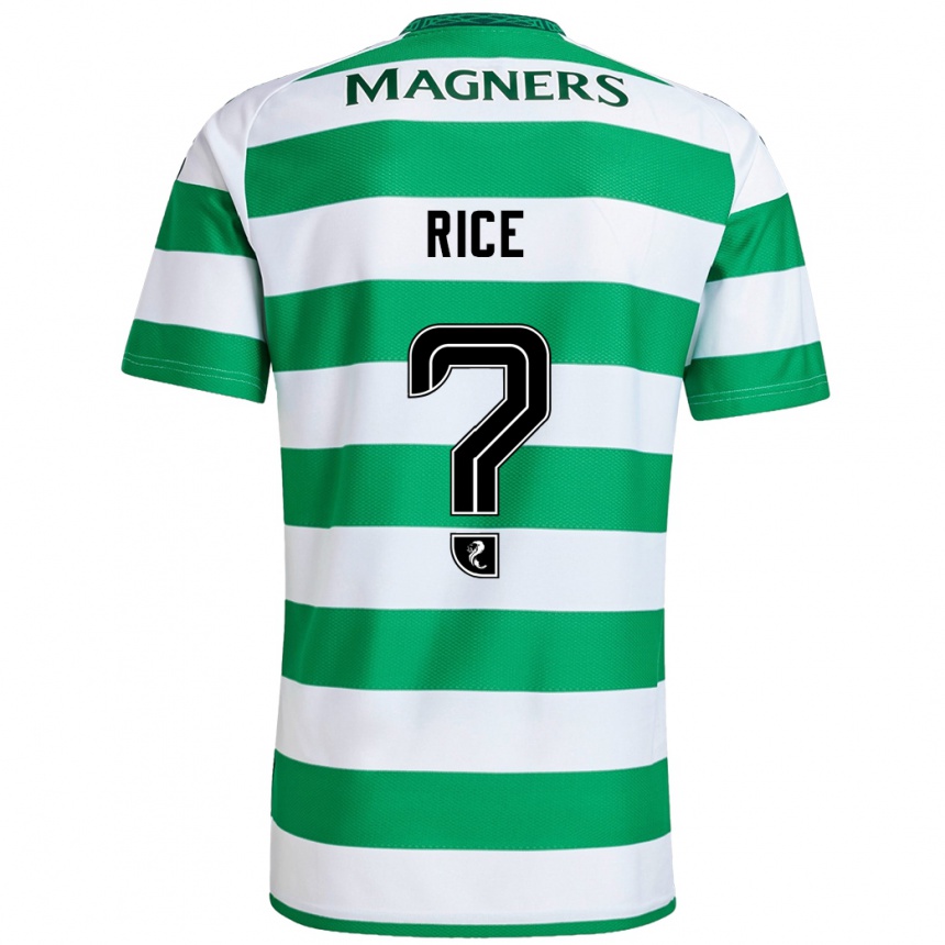 Niño Fútbol Camiseta Aidan Rice #0 Verde Blanco 1ª Equipación 2024/25