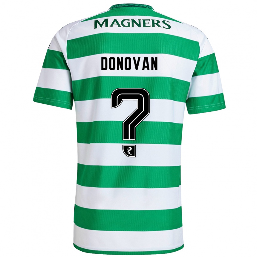 Niño Fútbol Camiseta Colby Donovan #0 Verde Blanco 1ª Equipación 2024/25