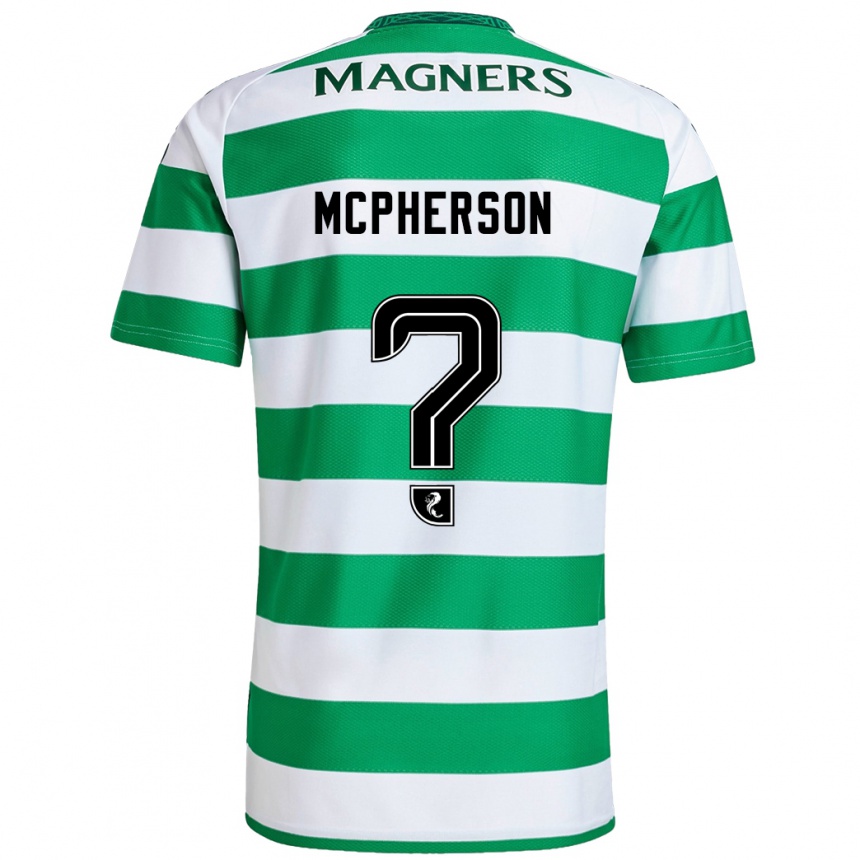 Niño Fútbol Camiseta Ben Mcpherson #0 Verde Blanco 1ª Equipación 2024/25