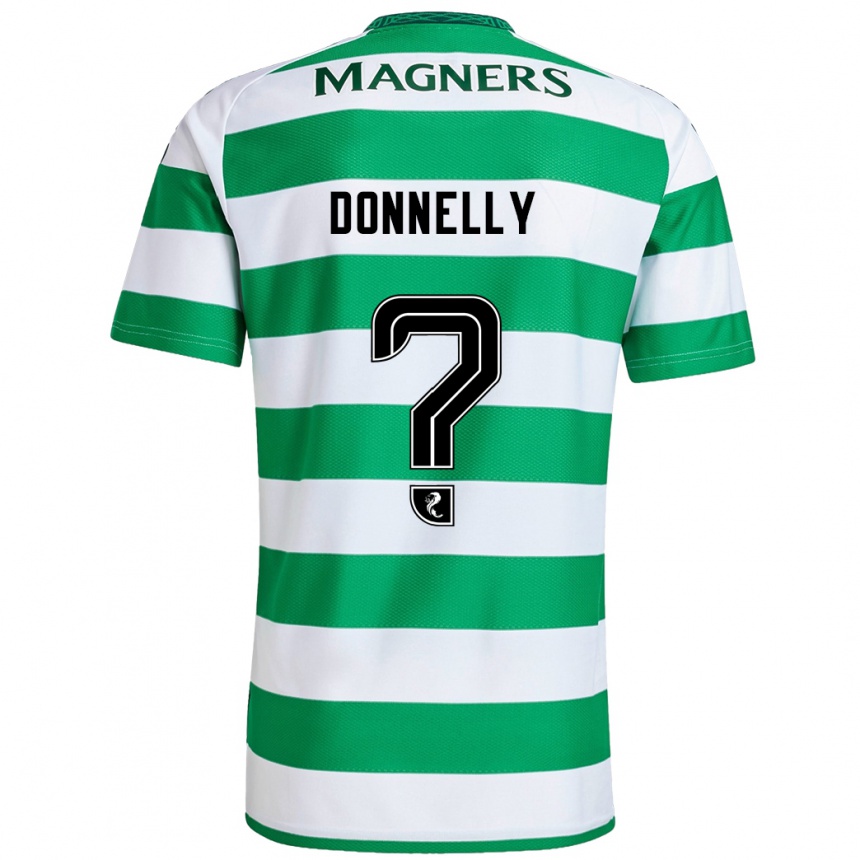 Niño Fútbol Camiseta Jacob Donnelly #0 Verde Blanco 1ª Equipación 2024/25