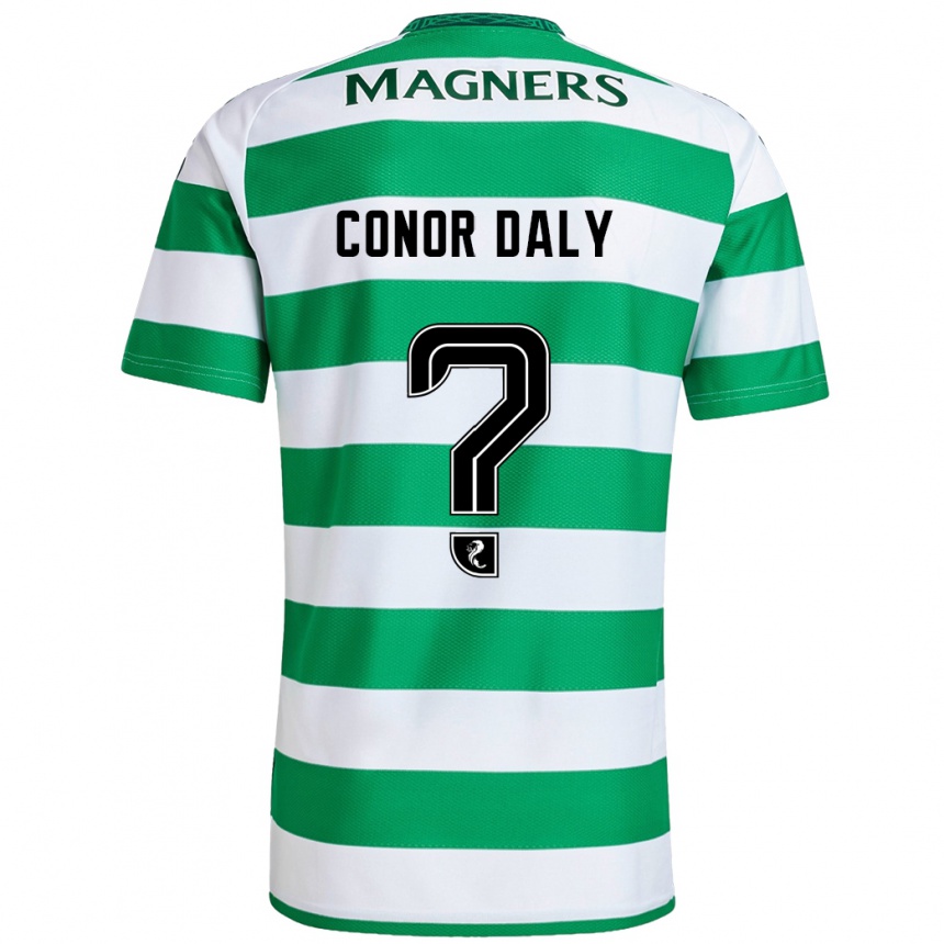 Niño Fútbol Camiseta Conor Daly #0 Verde Blanco 1ª Equipación 2024/25