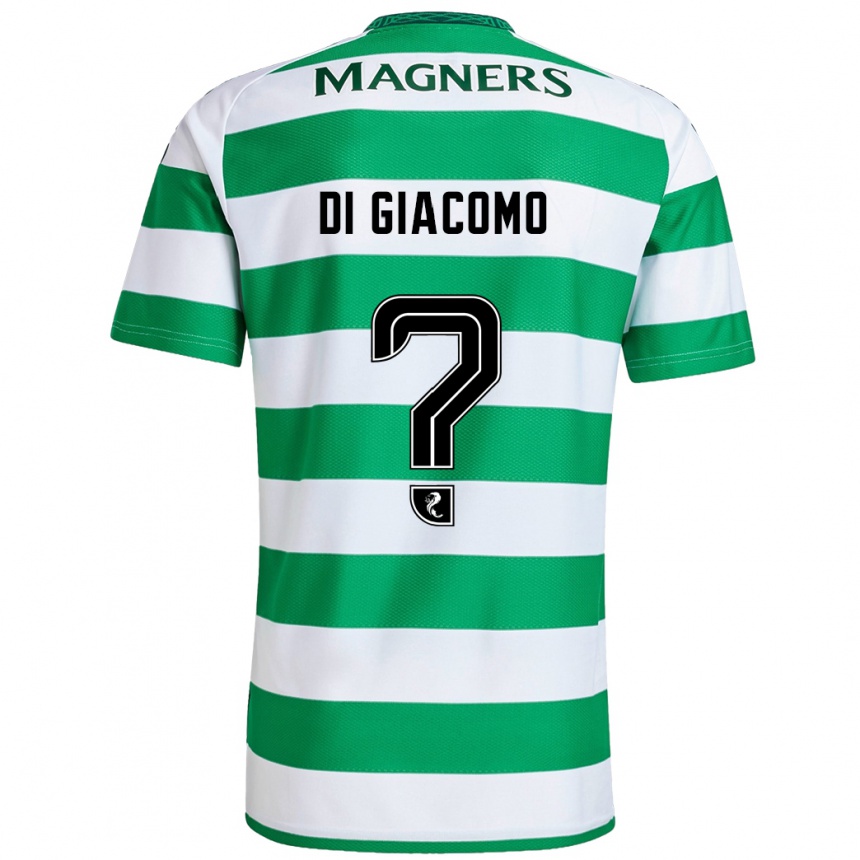 Niño Fútbol Camiseta Rocco Di Giacomo #0 Verde Blanco 1ª Equipación 2024/25