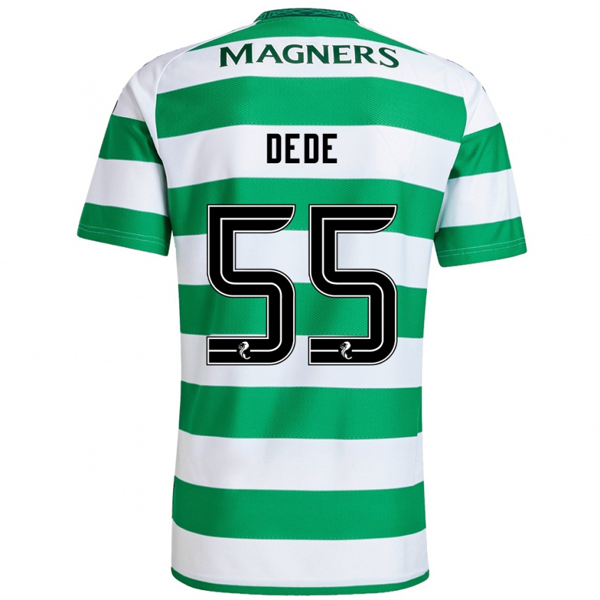 Niño Fútbol Camiseta Josh Dede #55 Verde Blanco 1ª Equipación 2024/25