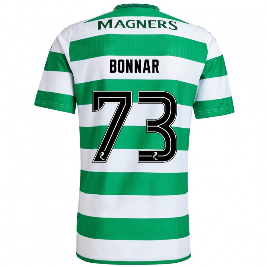 Niño Fútbol Camiseta Jude Bonnar #73 Verde Blanco 1ª Equipación 2024/25