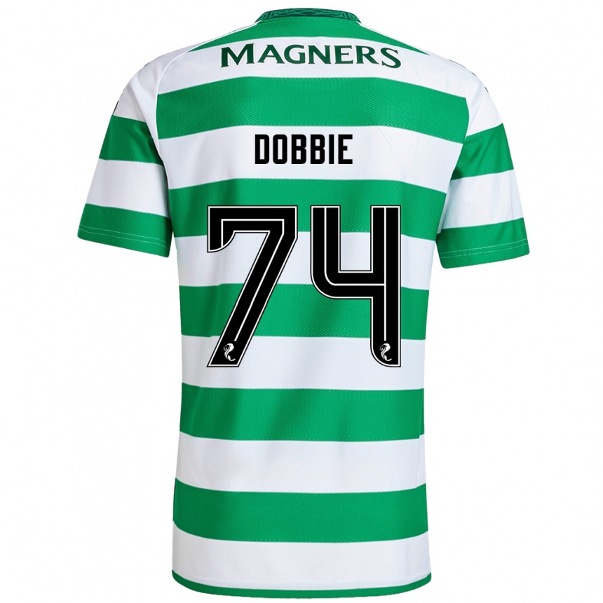 Niño Fútbol Camiseta Lewis Dobbie #74 Verde Blanco 1ª Equipación 2024/25