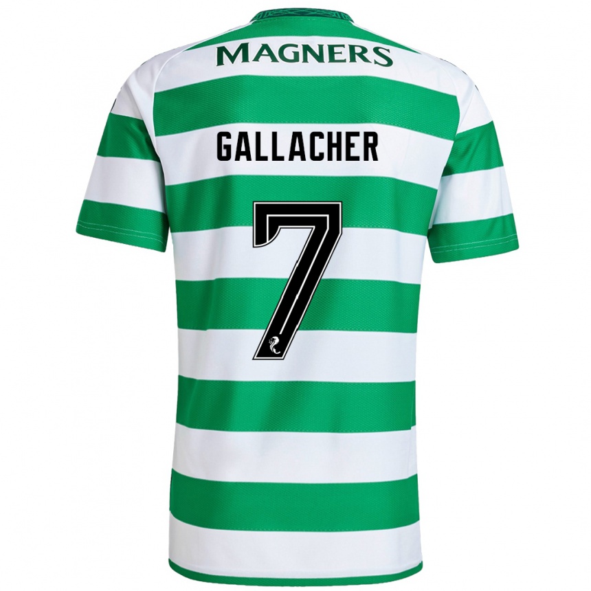 Niño Fútbol Camiseta Amy Gallacher #7 Verde Blanco 1ª Equipación 2024/25