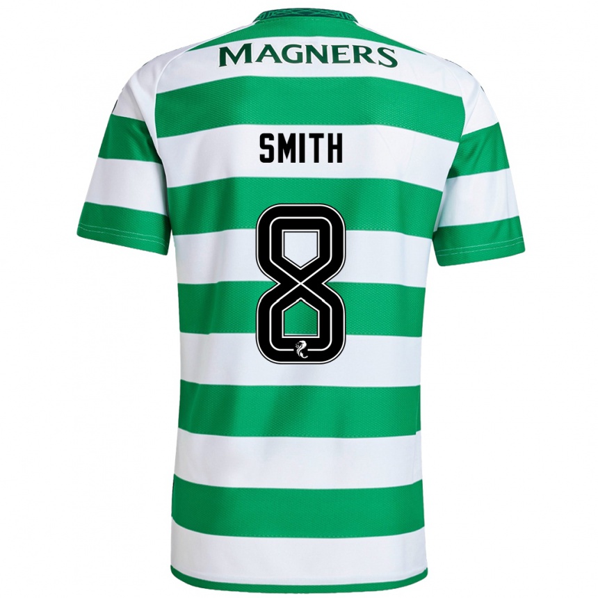 Niño Fútbol Camiseta Jenny Smith #8 Verde Blanco 1ª Equipación 2024/25